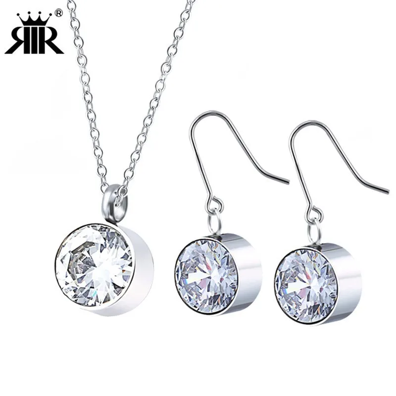 RIR New Sale Brand Austrian Crystal Color Jewelry Sets Round Pendant Surgical steel Drop Earrings for Women
RIR New Sale Brand Austrian Crystal Color Jewelry Sets Round Pendant Surgical steel Drop Earrings for Women