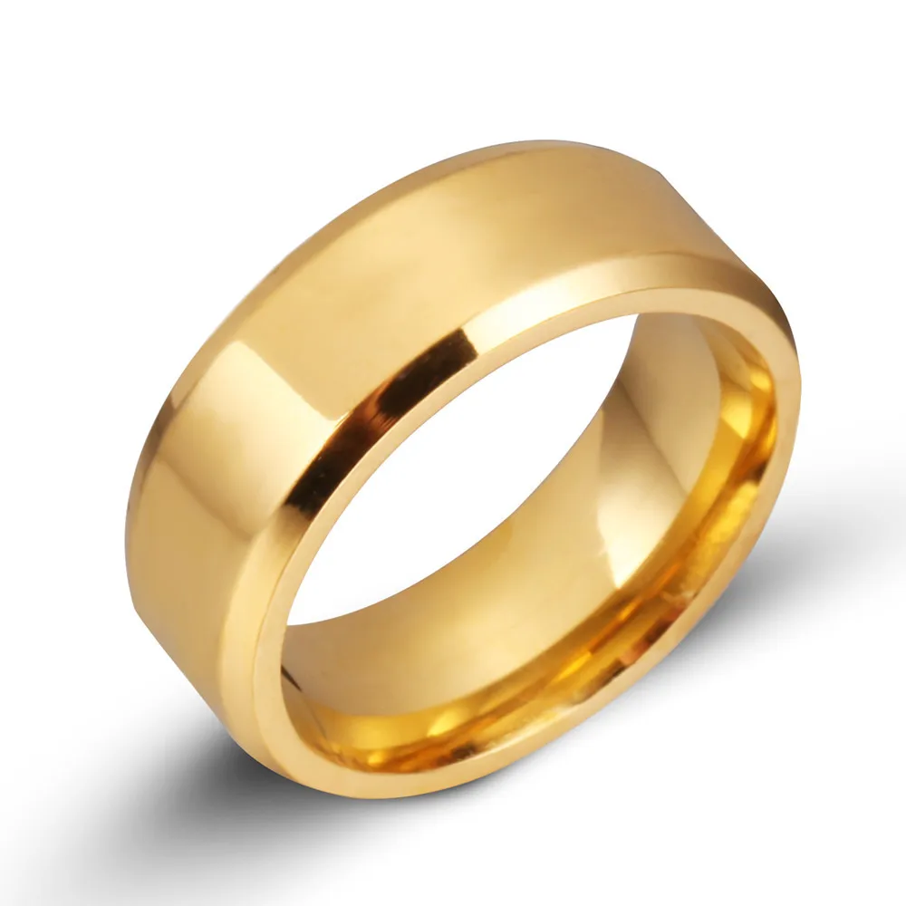 Factory Price Gold Color Titanium Steel Round Smooth Finger Rings For Women Men Top Quality Wedding Jewelry Anel Big Size jz125
Factory Price Gold Color Titanium Steel Round Smooth Finger Rings For Women Men Top Quality Wedding Jewelry Anel Big Size jz125