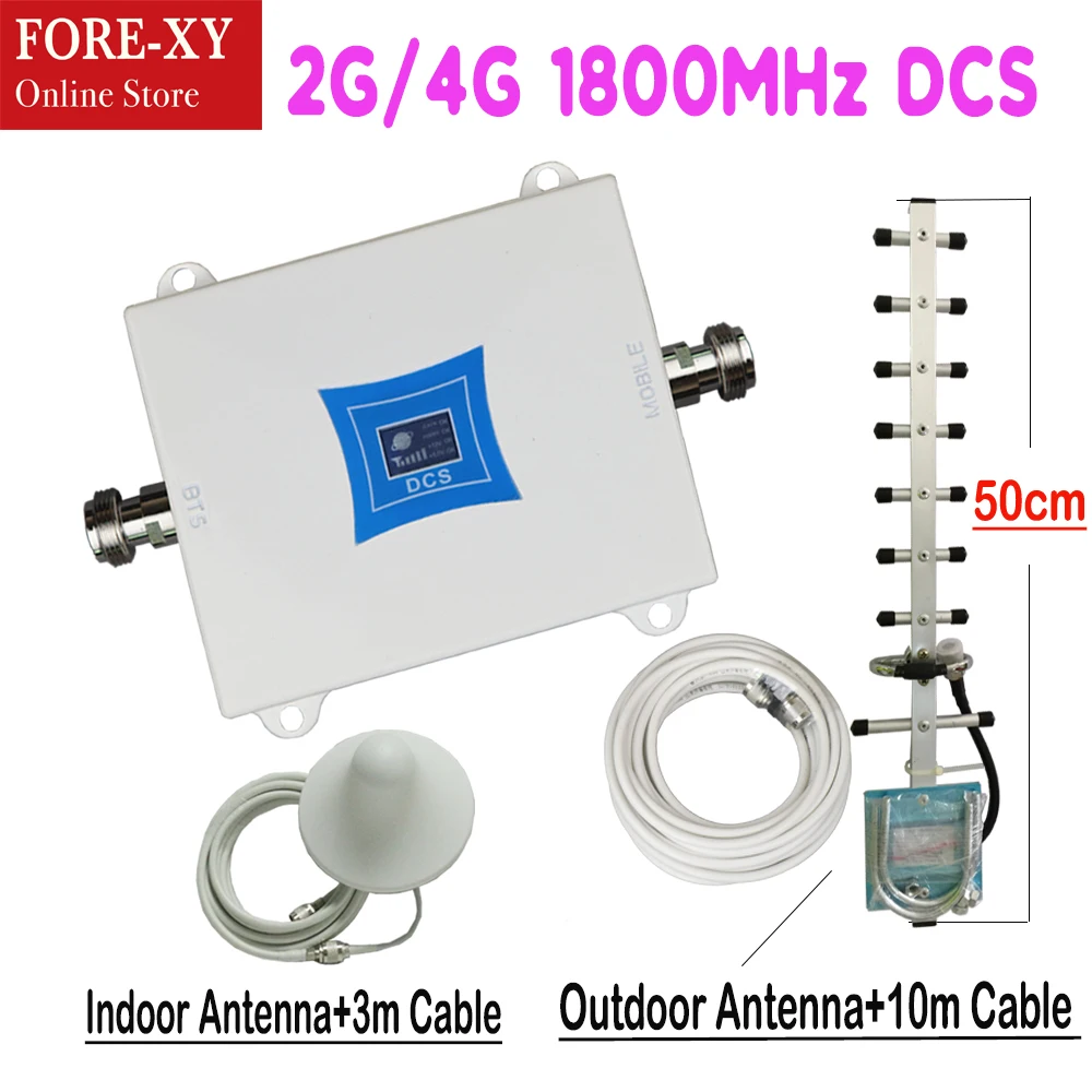 DCS 1800MHZ GSM 1800 2g 4g LTE Cell Phone Signal Repeater Booster Mobile Phone Signal Amplifier with Indoor Outdoor Antenna home
DCS 1800MHZ GSM 1800 2g 4g LTE Cell Phone Signal Repeater Booster Mobile Phone Signal Amplifier with Indoor Outdoor Antenna home