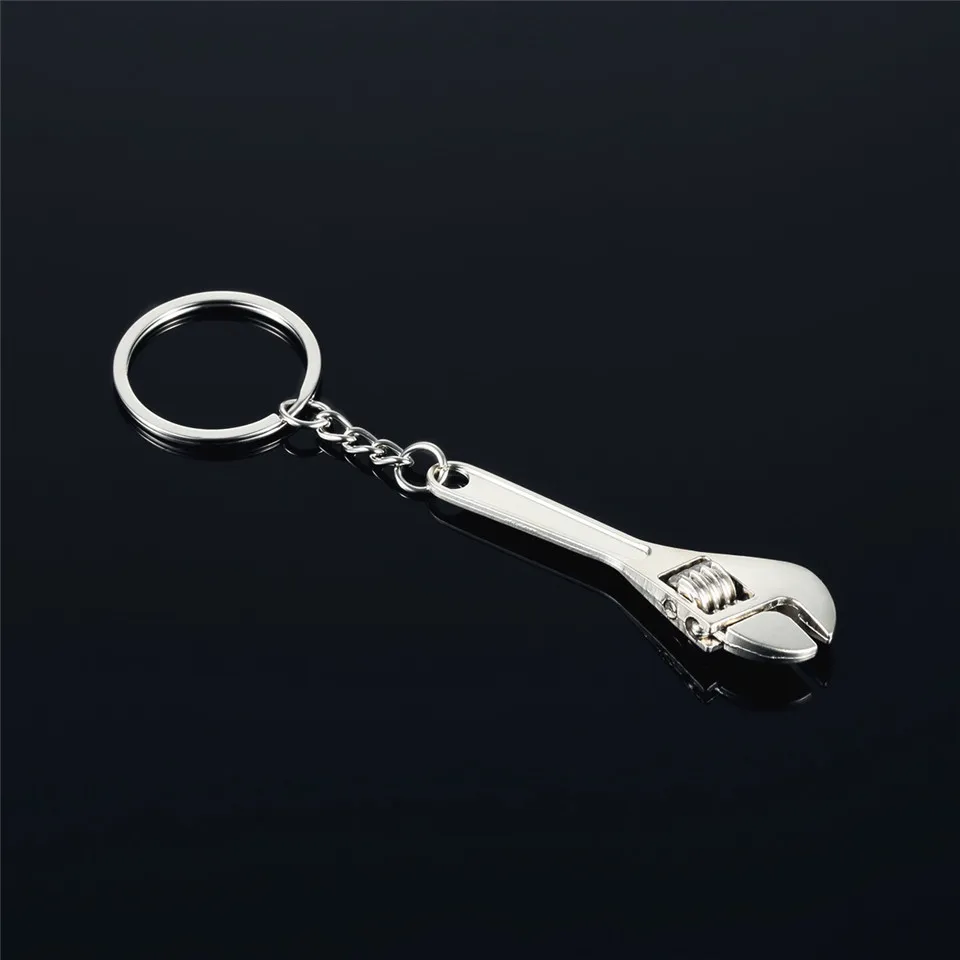 Cunymagos Hot sale New Useful Zinc Alloy Changeable Spanner Keychain Fashion Wrench Silver Key Ring Chain Creative Keyfob Tools (3)