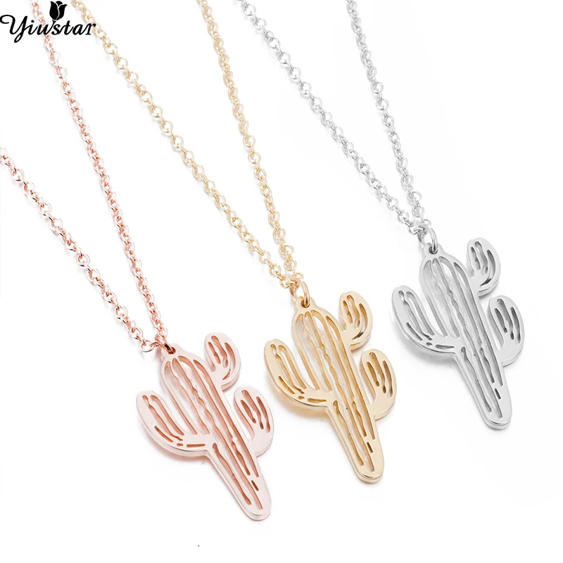 Yiustar Origami Cactus Necklace Tropical Plant Pendant Necklaces Women Girls Jewelry Long Chain Stainless Steel collane donna
Yiustar Origami Cactus Necklace Tropical Plant Pendant Necklaces Women Girls Jewelry Long Chain Stainless Steel collane donna