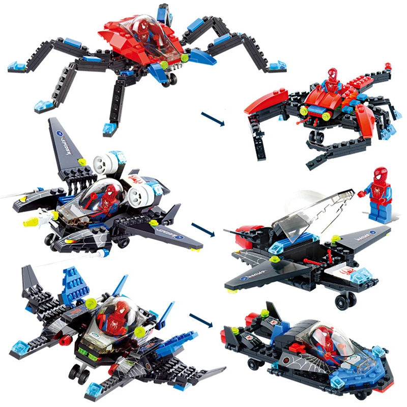 112pcs Super Hero Spider Man Airplane Compatible Legoings Building Blocks Toy Kit DIY Bricks Educational Children Birthday Gift
112pcs Super Hero Spider Man Airplane Compatible Legoings Building Blocks Toy Kit DIY Bricks Educational Children Birthday Gift