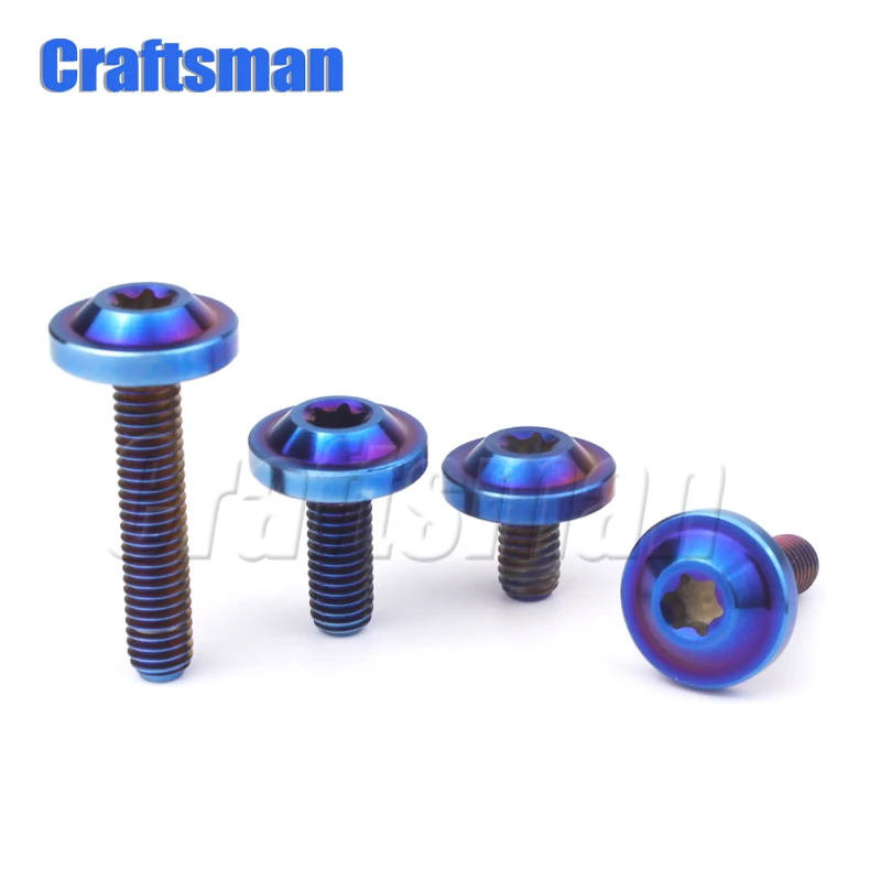 Titanium Bolt for Riding Shell Modification M6 x10 16 20 30mm Ti Screw Dish Torx Head Burned Blue TC4 Ti Bolts Fastener 1Pcs
Titanium Bolt for Riding Shell Modification M6 x10 16 20 30mm Ti Screw Dish Torx Head Burned Blue TC4 Ti Bolts Fastener 1Pcs