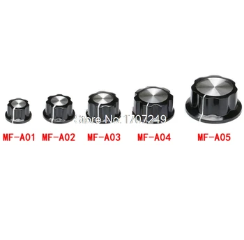 10Pcs MF-A01/A02/A03/A04/A05 Potentiometer Control Knobs Top Black Silver Tone Potentiometers Knob /Hat 6mm Inner Hole
10Pcs MF-A01/A02/A03/A04/A05 Potentiometer Control Knobs Top Black Silver Tone Potentiometers Knob /Hat 6mm Inner Hole