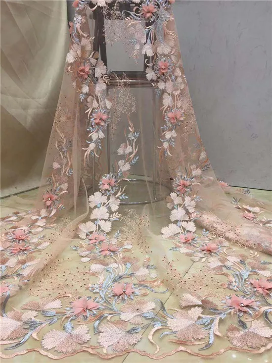 African Lace Fabric 2019 Peach Embroidered Nigerian Laces Fabric High Quality French Tulle Lace Fabric With Sequins
African Lace Fabric 2019 Peach Embroidered Nigerian Laces Fabric High Quality French Tulle Lace Fabric With Sequins