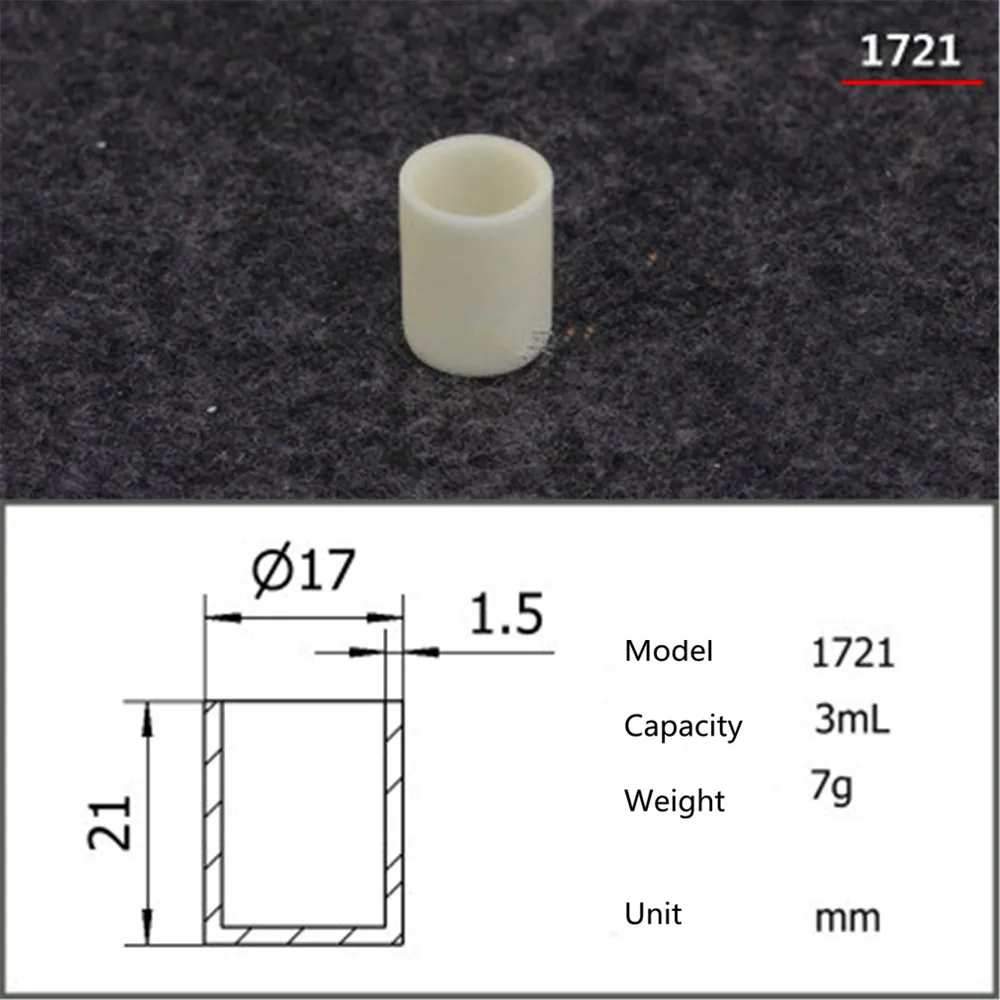 99.5% Cylindrical corundum crucible/Alumina ceramic crucible/3ml/Temperature resistance 1600 degree / sintered ceramic crucibl
99.5% Cylindrical corundum crucible/Alumina ceramic crucible/3ml/Temperature resistance 1600 degree / sintered ceramic crucibl