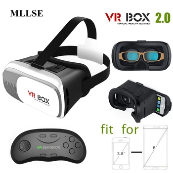 Mllse VR BOX 2.0 Virtual Reality Google Cardboard For 3.5 - 6.0'' phone Iphone/Xiaomi