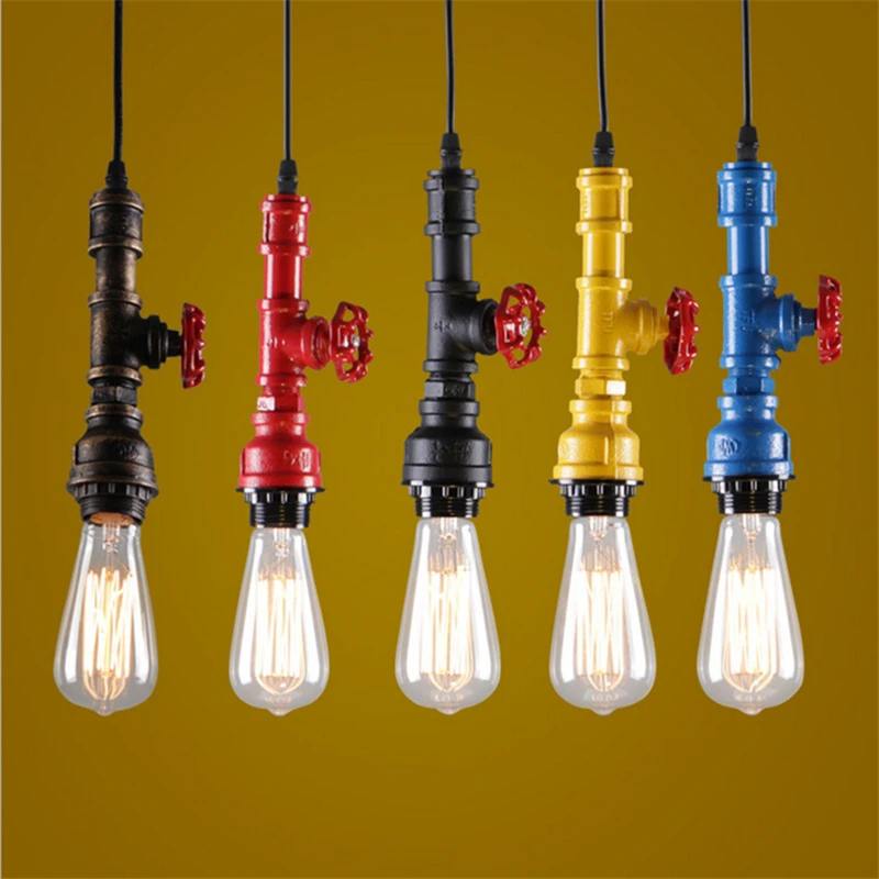 Creative Water Pipe Colorful Hanging Lamp Retro Industrial Wind E27 Pendant Light For Restaurant Bar Dining Room Kitchen Cafe
Creative Water Pipe Colorful Hanging Lamp Retro Industrial Wind E27 Pendant Light For Restaurant Bar Dining Room Kitchen Cafe