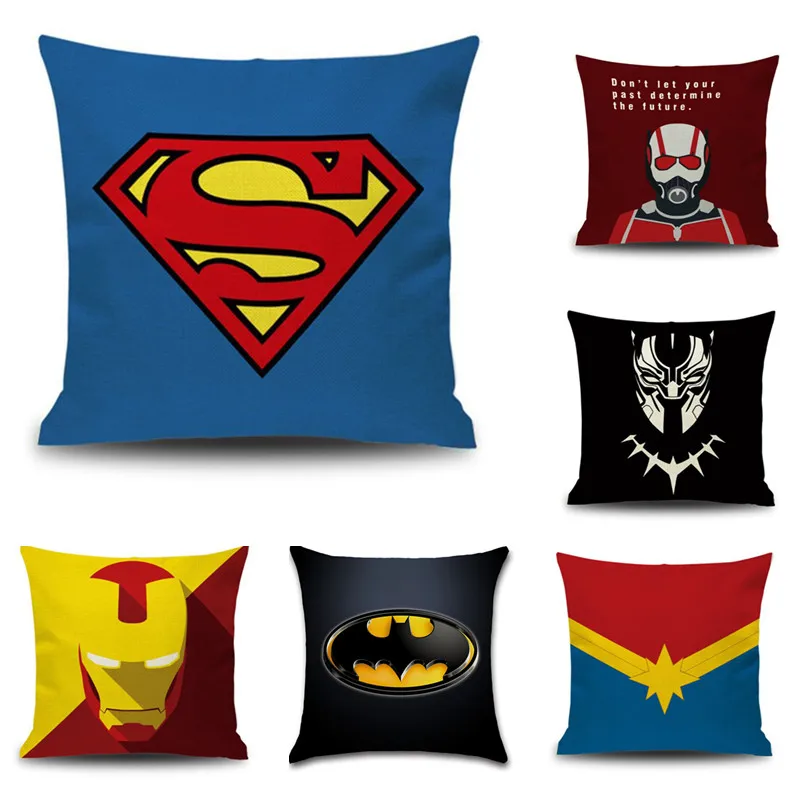 Superheroes sign Iron Spider man Batman cushion cover Throw Chair seat sofa car Decoration Home kids friend present Pillow case
Superheroes sign Iron Spider man Batman cushion cover Throw Chair seat sofa car Decoration Home kids friend present Pillow case