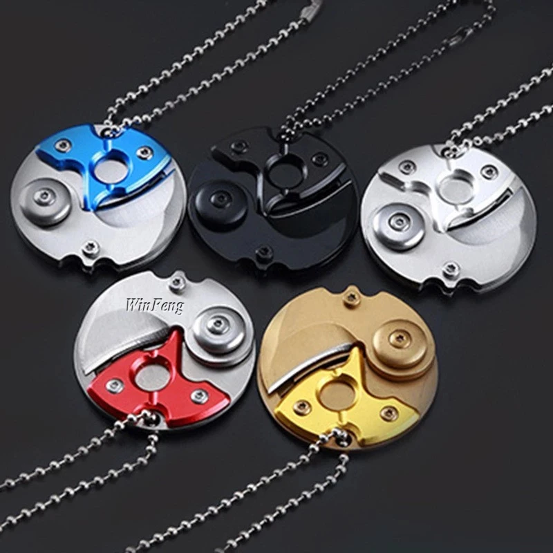 Outdoor Self Defense Weapon Camping Survival Mini Pocket Coin Folding Camping Keychain Defensa Personal Tool with Hanging Chain
Outdoor Self Defense Weapon Camping Survival Mini Pocket Coin Folding Camping Keychain Defensa Personal Tool with Hanging Chain
