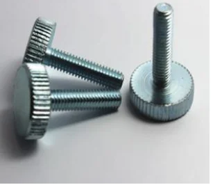 100pcs/lot High Quality GB835 M4*40 Round Flat Head Knurled Hand Tighten Screw