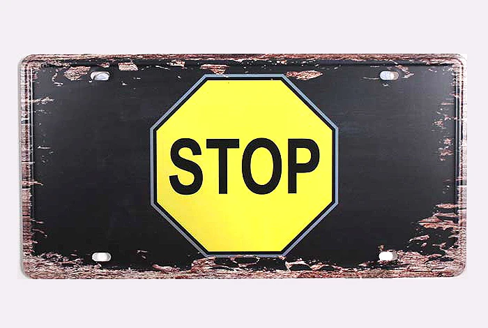 RONE0145 New arrival Vintage Metal tin signs letter sign about " STOP " License car Plates Wall art craft painting 15x30cm
RONE0145 New arrival Vintage Metal tin signs letter sign about " STOP " License car Plates Wall art craft painting 15x30cm