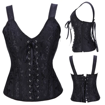 Black Sexy Women's Steampunk Corset Gothic Bustier Waist Cincher Lace up Overbust Top Workout Shape Body
Black Sexy Women's Steampunk Corset Gothic Bustier Waist Cincher Lace up Overbust Top Workout Shape Body