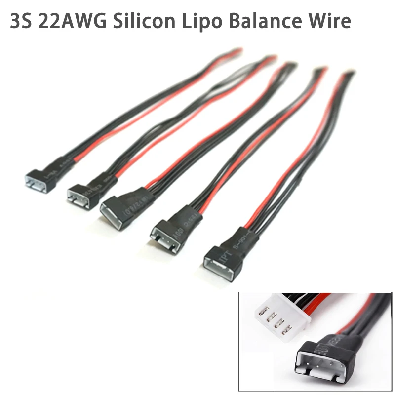 RC lipo battery balance charger plug 3S1P Cable IMAX B6 Connector Plug 22 AWG Silicon Wire (JST-XH 200mm)
RC lipo battery balance charger plug 3S1P Cable IMAX B6 Connector Plug 22 AWG Silicon Wire (JST-XH 200mm)