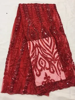 Wine Red Sequined African French Mesh Net Lace Fabric For India Evening Party Dress Fabrics 2018 New Nigeria Sequins Voile
Wine Red Sequined African French Mesh Net Lace Fabric For India Evening Party Dress Fabrics 2018 New Nigeria Sequins Voile