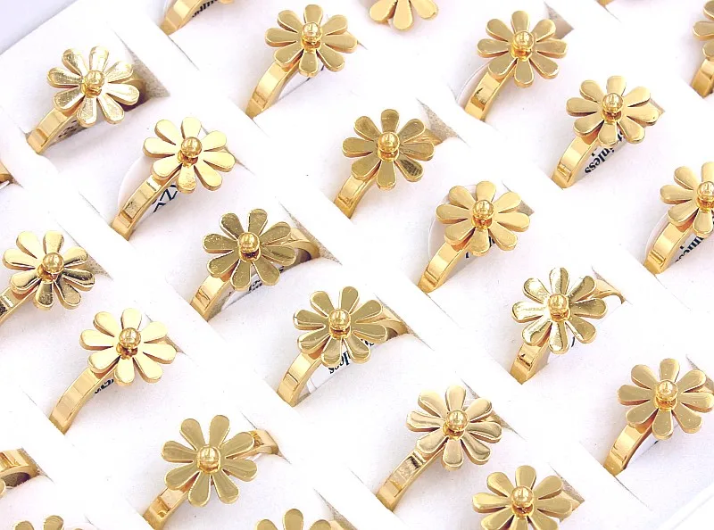 Wholesale Bulk Job 10Pcs 8MM Stainless Steel Ring Gold Daisy Flower Lady Wedding Engagement Party Valentine Men Gift FREE
Wholesale Bulk Job 10Pcs 8MM Stainless Steel Ring Gold Daisy Flower Lady Wedding Engagement Party Valentine Men Gift FREE