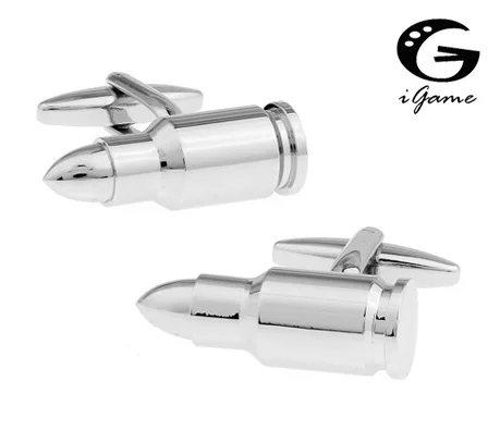 iGame Men Gift Bullet Cufflinks Silver Color Army Design Brass Material Free Shipping
iGame Men Gift Bullet Cufflinks Silver Color Army Design Brass Material Free Shipping