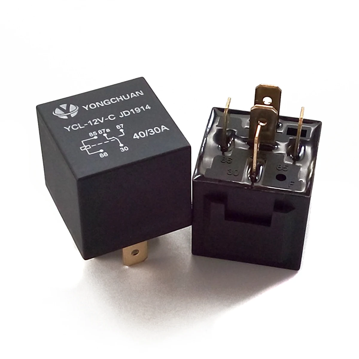 5 Set DC 12V 40A AMP Relay & Socket SPDT 5 Pin 5 Wire YCL-12V-C JD1914 For Auto Car Truck Accessories