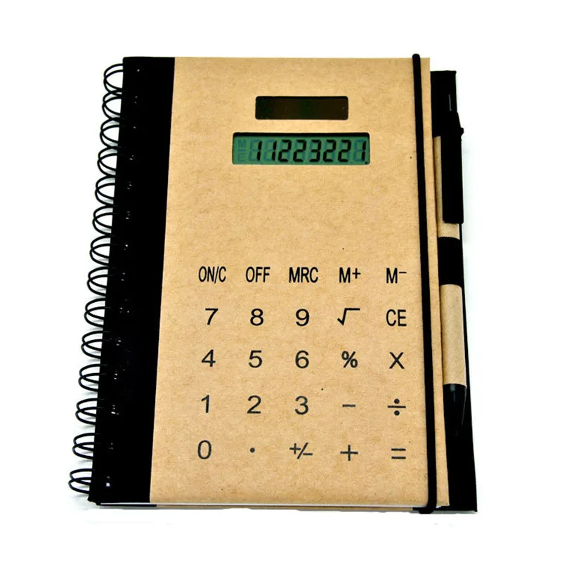Solar Loose Leaf Binder 8 Digits with Ruler Calculators Calculator Spiral Office