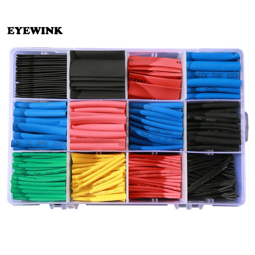 560 Pcs Heat Shrink Tubing 2:1 Electrical Wire Cable Wrap Assortment Electric Insulation Tube Kit With Box
560 Pcs Heat Shrink Tubing 2:1 Electrical Wire Cable Wrap Assortment Electric Insulation Tube Kit With Box