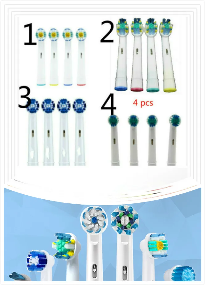 Oral B Replacement Brush Heads- Pack of 4 Crossaction Oralb Braun Generic Electric Toothbrush Heads- Cross Action Toothbrushes
Oral B Replacement Brush Heads- Pack of 4 Crossaction Oralb Braun Generic Electric Toothbrush Heads- Cross Action Toothbrushes