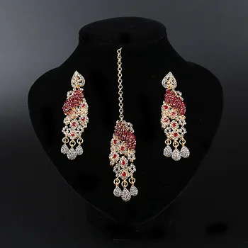 New Delicate India Jewelry set Ethnic luxury Accessory Fashion folk style earrings Eyebrow Pendant 2 Piece Set 3 colors
New Delicate India Jewelry set Ethnic luxury Accessory Fashion folk style earrings Eyebrow Pendant 2 Piece Set 3 colors
