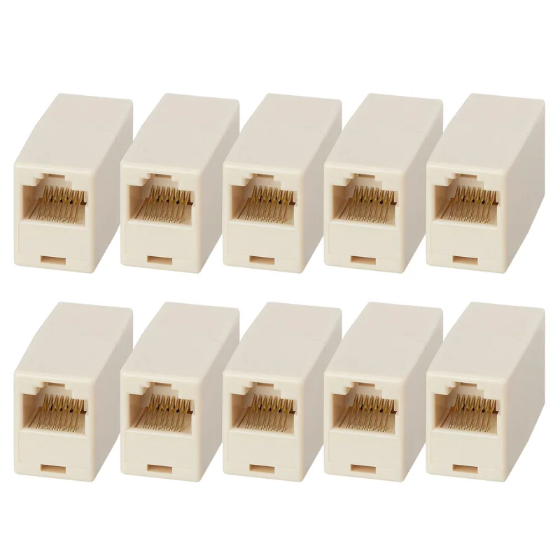 Newly 10Pcs CAT5e RJ45 Female to Female Inline Coupler Coupling Joiner Connector DC128
Newly 10Pcs CAT5e RJ45 Female to Female Inline Coupler Coupling Joiner Connector DC128