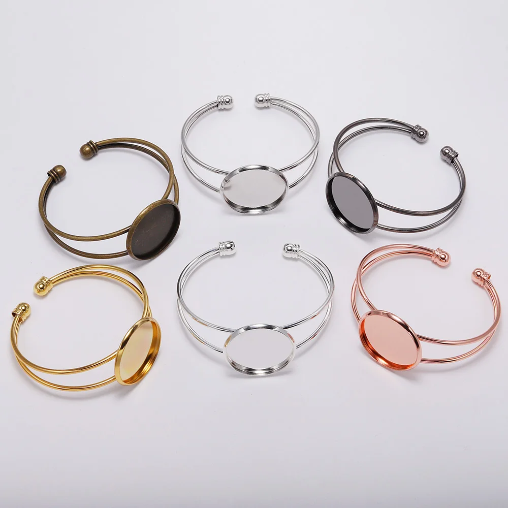 18 20 25mm Silver Gold Bangle Cabochon Base Cuff Bracelet Blank Tray Bezels Setting Cabochon Supplies For Jewelry Making Finding 
18 20 25mm Silver Gold Bangle Cabochon Base Cuff Bracelet Blank Tray Bezels Setting Cabochon Supplies For Jewelry Making Finding