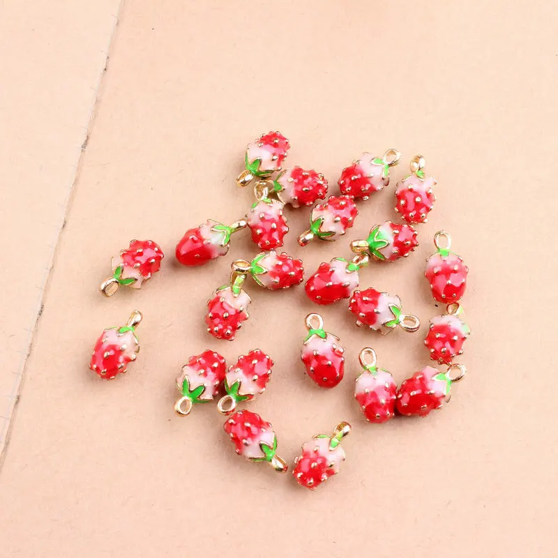 50pcs/lot Mixed styles Gold color 3D Strawberry Charms,red Enamel strawberry pendant ,Fruit Charm For DIY Jewelry Making
50pcs/lot Mixed styles Gold color 3D Strawberry Charms,red Enamel strawberry pendant ,Fruit Charm For DIY Jewelry Making