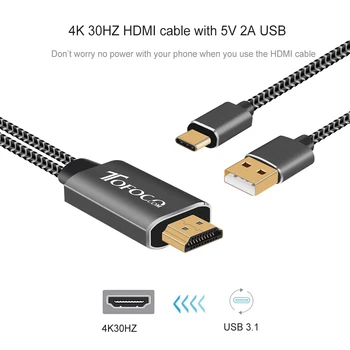 USB C to HDMI Cable Adapter 4K 1080P 60HZ USB Type C to HDMI 2.0 Cable Thunderbolt 3 Cable For Macbook Huawei Mate10 Sumsang S8
USB C to HDMI Cable Adapter 4K 1080P 60HZ USB Type C to HDMI 2.0 Cable Thunderbolt 3 Cable For Macbook Huawei Mate10 Sumsang S8