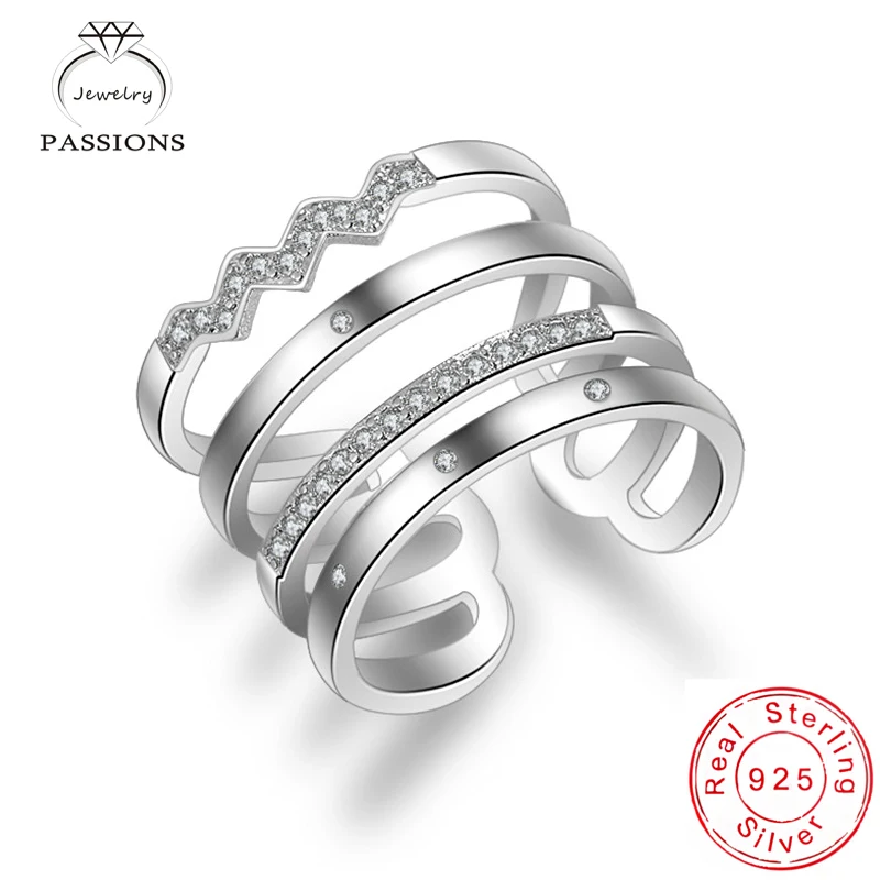 New Arrival Open Wide Adjustable Multilayers Ring Fashion Cubic Zirconia Rings 925 Sterling Silver Ring For Women Jewelry Gift
New Arrival Open Wide Adjustable Multilayers Ring Fashion Cubic Zirconia Rings 925 Sterling Silver Ring For Women Jewelry Gift