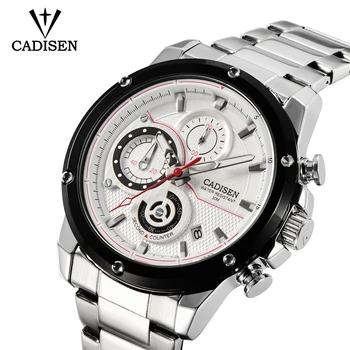 

CADISEN Sport Watch Men 30M Waterproof Quartz Analog Chronograph Wristwatches Fashion Casual Man Clock Relogio Masculino Militar