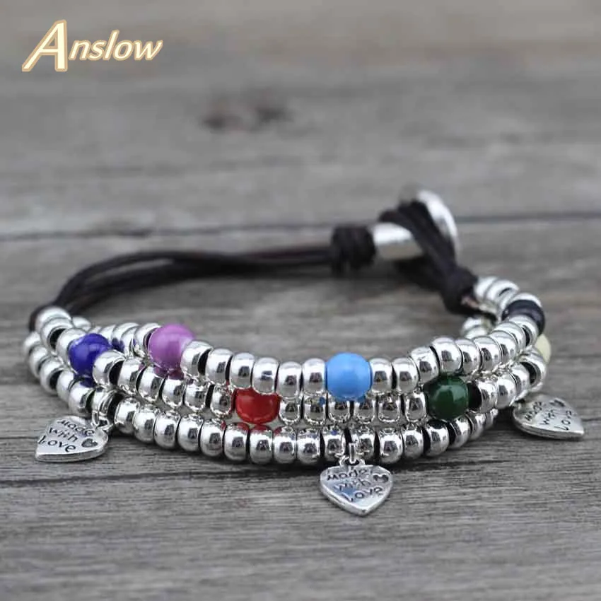 Anslow Brand Top Quality Wrap Rope Beads Handmade Braided Leather Bracelet Wristband Wholesale Dropship Wholesale LOW0394LB
Anslow Brand Top Quality Wrap Rope Beads Handmade Braided Leather Bracelet Wristband Wholesale Dropship Wholesale LOW0394LB
