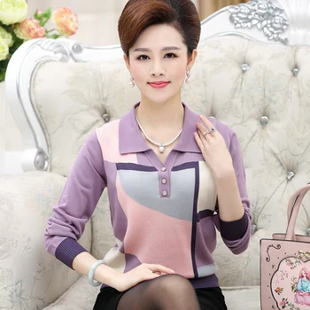 2020 In the elderly women 's long - sleeved sweaters lapel mothers shirt shirt spring and summer large size women' s wear shirt
2020 In the elderly women 's long - sleeved sweaters lapel mothers shirt shirt spring and summer large size women' s wear shirt