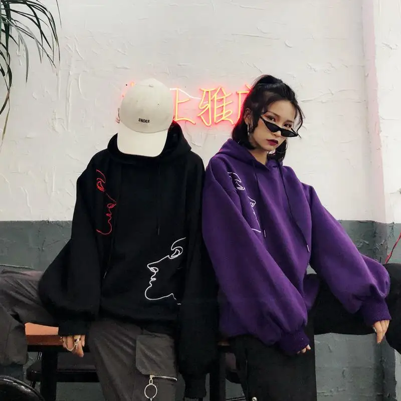 Harajuku Abstract Face Embroidery Women Hooded Sweatshirt Autumn Winter Long Sleeve Casual Loose Hoodies Tracksuit
Harajuku Abstract Face Embroidery Women Hooded Sweatshirt Autumn Winter Long Sleeve Casual Loose Hoodies Tracksuit