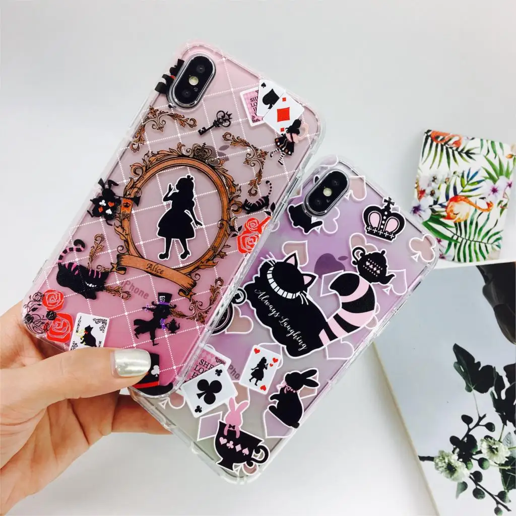 Air Cushion Soft TPU Alice Princess Cat Pattern Case for iphone 11 Pro Max 6 6s 7 8 8Plus X XR XS Maxplus Silicone Phone Case 
Air Cushion Soft TPU Alice Princess Cat Pattern Case for iphone 11 Pro Max 6 6s 7 8 8Plus X XR XS Maxplus Silicone Phone Case
