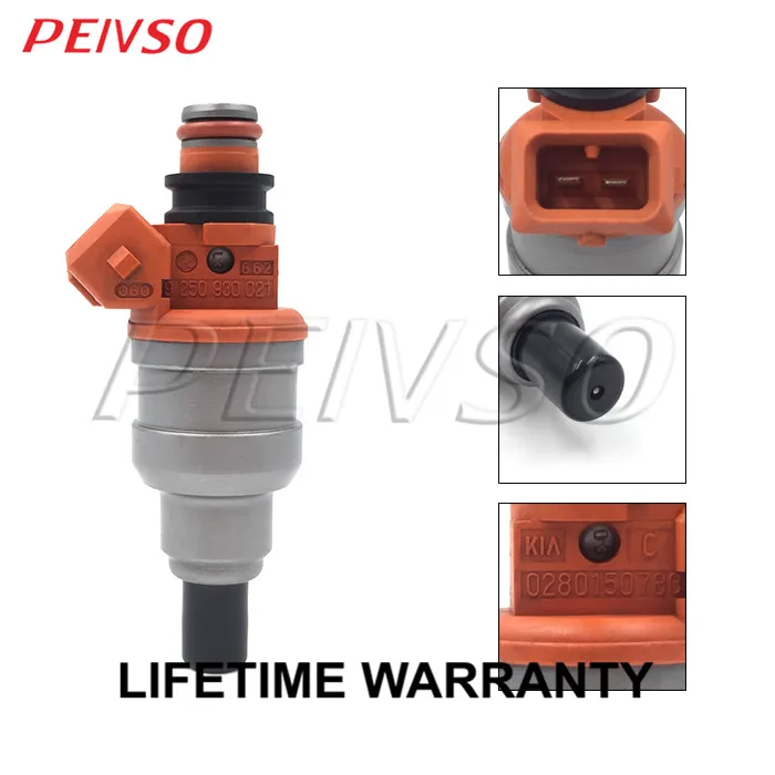 PEIVSO 0280150783 9250930021 Fuel Injector for KIA Clarus K9A 1996~2001 Clarus Kombi GC 1998~2001 1.8i 16V
PEIVSO 0280150783 9250930021 Fuel Injector for KIA Clarus K9A 1996~2001 Clarus Kombi GC 1998~2001 1.8i 16V