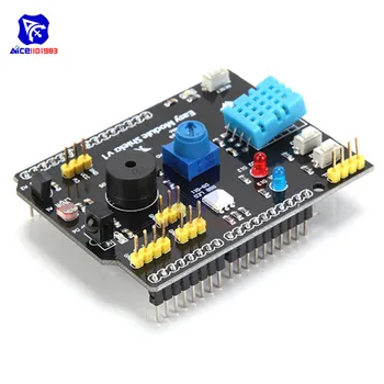 Multifunction Expansion Board DHT11 LM35 Temperature Humidity Module with Buzzer Adjustable 3386P Potentiometer for Arduino UNO
Multifunction Expansion Board DHT11 LM35 Temperature Humidity Module with Buzzer Adjustable 3386P Potentiometer for Arduino UNO