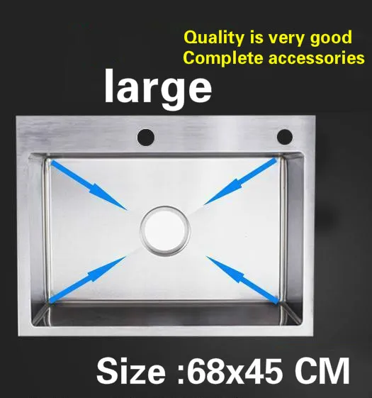 Free shipping Househol large multifunction kitchen manual sink single trough high quality 304 stainless steel hot sell 68x45 CM
Free shipping Househol large multifunction kitchen manual sink single trough high quality 304 stainless steel hot sell 68x45 CM