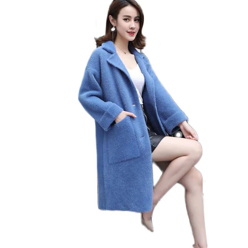 2019 New Autumn Winter Women Long Sleeve Warm Cardigan Knitted Sweater Coat Female Imitation Mink Casual V-Neck Long Tops A30
2019 New Autumn Winter Women Long Sleeve Warm Cardigan Knitted Sweater Coat Female Imitation Mink Casual V-Neck Long Tops A30