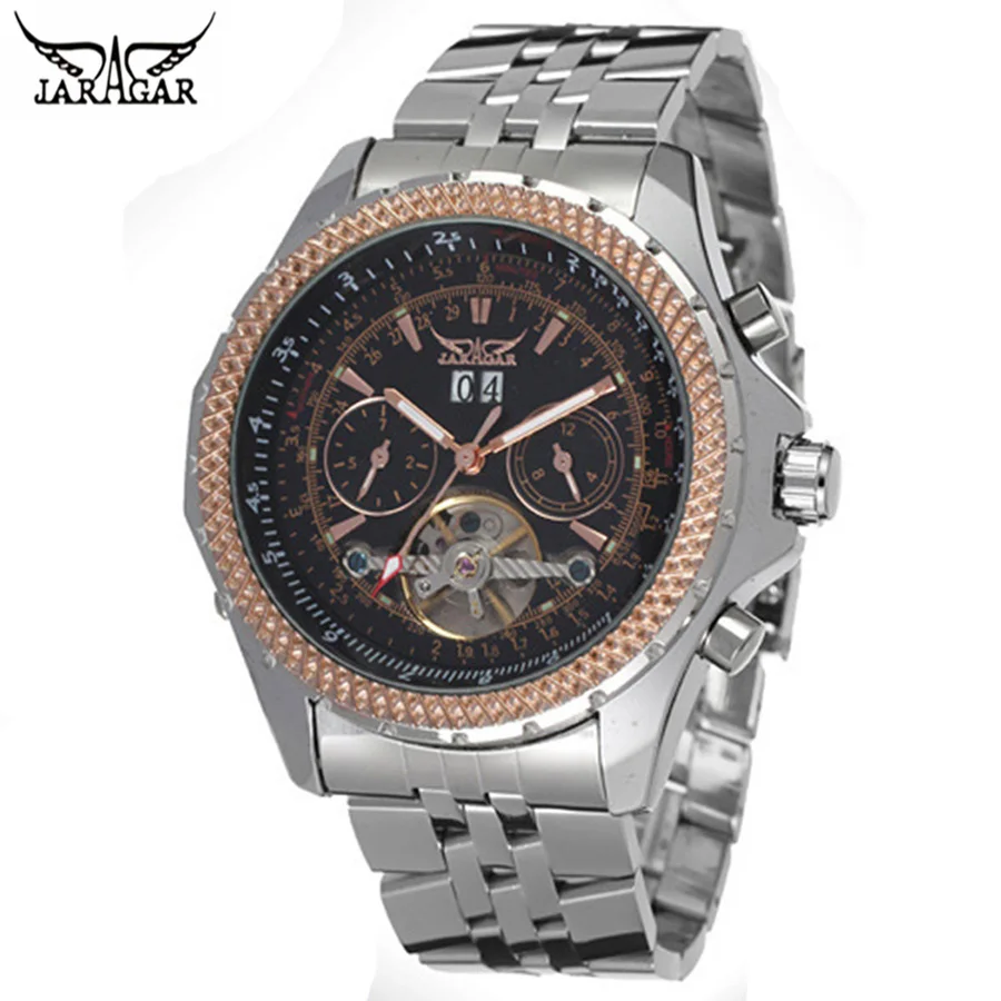 2016 JARAGAR Watches Men Luxury Brand Auto Mechanical Watch 4 Hands Date/Day Tourbillon Clock Men's Wristwatch Relogio Masculino
2016 JARAGAR Watches Men Luxury Brand Auto Mechanical Watch 4 Hands Date/Day Tourbillon Clock Men's Wristwatch Relogio Masculino