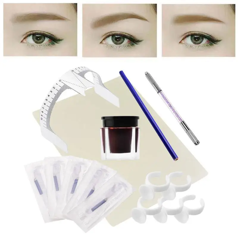 1 Set Practical Makeup Microblading Eyebrow Tattoo Kits Pen Needle Paste Skin Ruler Girls For Beginners body art Practice Set
1 Set Practical Makeup Microblading Eyebrow Tattoo Kits Pen Needle Paste Skin Ruler Girls For Beginners body art Practice Set