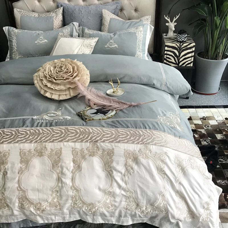 Svetanya Embroidery Bedding Set 1000TC Cotton Bedlinen Queen King Size Luxury Duvet Cover bedsheet Pillowcases Sets
Svetanya Embroidery Bedding Set 1000TC Cotton Bedlinen Queen King Size Luxury Duvet Cover bedsheet Pillowcases Sets