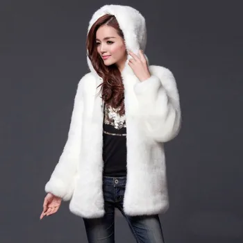 Warm Winter Thick and Jackets Fur Women Faux Fur Coat Medium-long Hooded Rabbit Fur Coats Plus Size S-3XL-5XL White, Black
Warm Winter Thick and Jackets Fur Women Faux Fur Coat Medium-long Hooded Rabbit Fur Coats Plus Size S-3XL-5XL White, Black