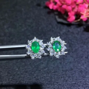 SHILOVEM 925 sterling silver Natural Emerald stud earrings classic fine Jewelry women wedding new wholesale 4*6mm de040601agml
SHILOVEM 925 sterling silver Natural Emerald stud earrings classic fine Jewelry women wedding new wholesale 4*6mm de040601agml