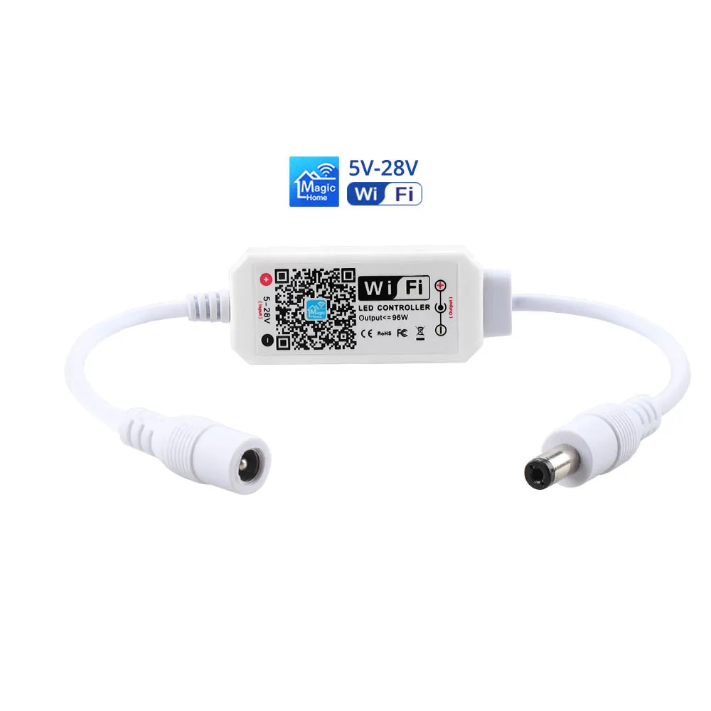 Magic Home Mini Dimmable Wireless APP WiFi Controller for 2835 3014 3528 5050 5630 5730 Single Color LED Strip Light DC 5-28V
Magic Home Mini Dimmable Wireless APP WiFi Controller for 2835 3014 3528 5050 5630 5730 Single Color LED Strip Light DC 5-28V