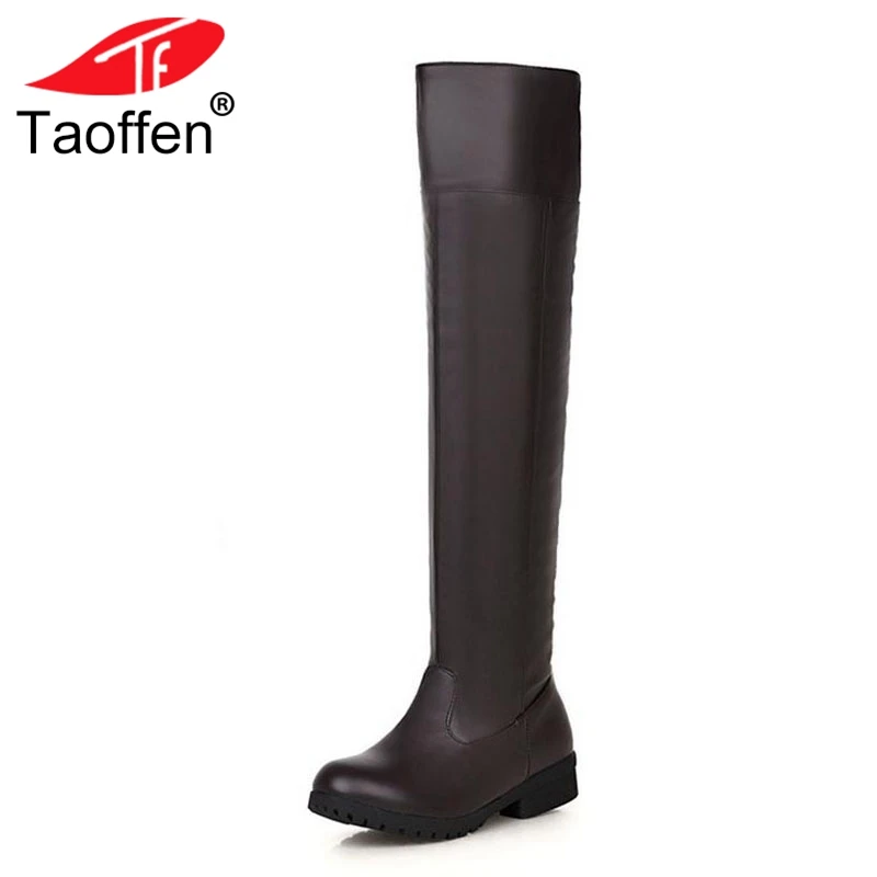 Taoffen Plus Size 34-48 Women Over Knee Boots Warm Fur Shoes Women Round Toe Solid Color Winter Flats Boots Sexy Lady Shoes
Taoffen Plus Size 34-48 Women Over Knee Boots Warm Fur Shoes Women Round Toe Solid Color Winter Flats Boots Sexy Lady Shoes