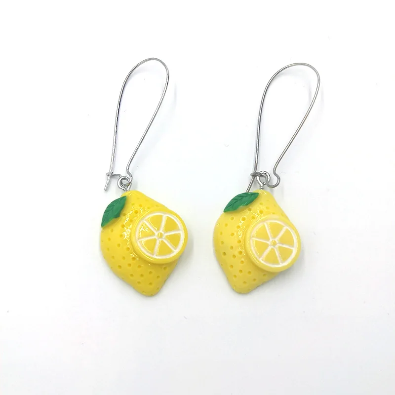 Korean Simulated Fruit Drop Dangle Earrings Female Resin Yellow Lemon Earings for Women Jewelry Geometric Acrylic Earing EC53
Korean Simulated Fruit Drop Dangle Earrings Female Resin Yellow Lemon Earings for Women Jewelry Geometric Acrylic Earing EC53