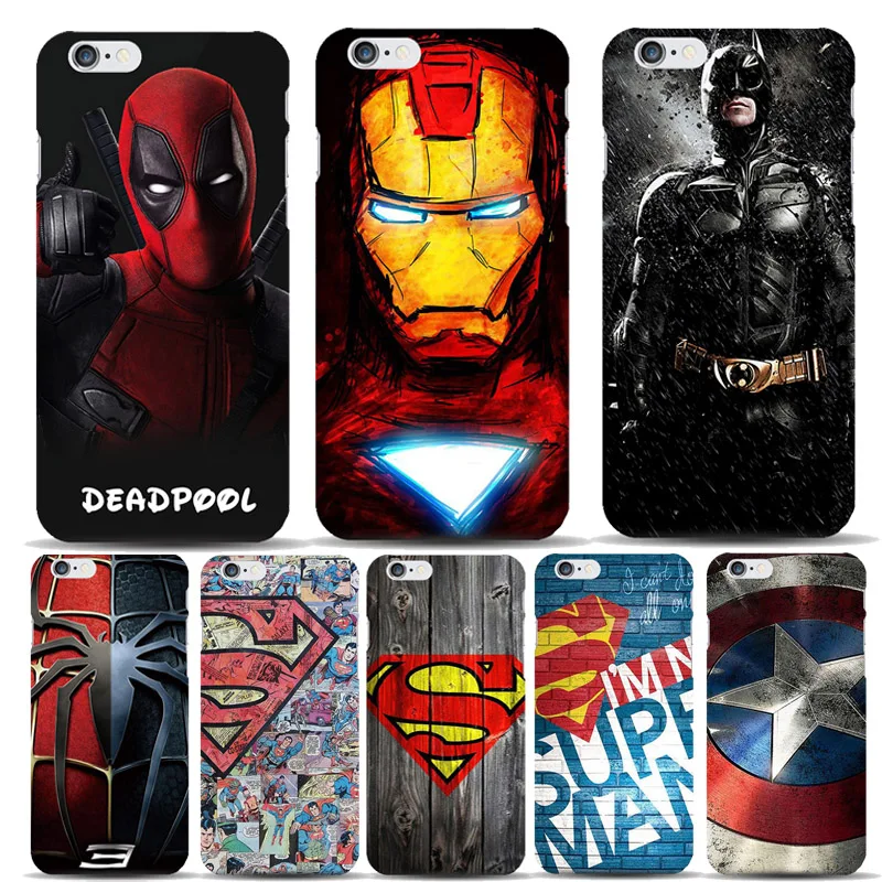 Marvel Hero Captain America Shield Deadpool Superman Case Capinhas For Apple iPhone 8 7 6 6S Plus 5S SE Slim Hard Covers Batman
Marvel Hero Captain America Shield Deadpool Superman Case Capinhas For Apple iPhone 8 7 6 6S Plus 5S SE Slim Hard Covers Batman