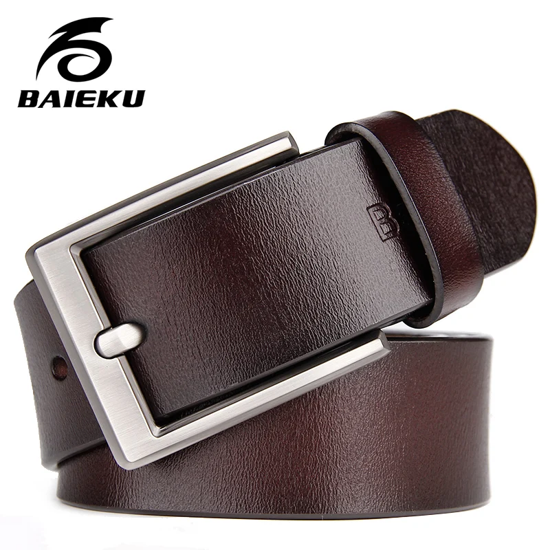 BAIEKU genuine leather belt for men Casual fashion jeans accessories belts Male pin buckle high quality 105-140cm long
BAIEKU genuine leather belt for men Casual fashion jeans accessories belts Male pin buckle high quality 105-140cm long